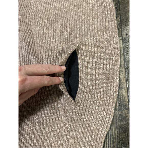 VTG LL Bean Vest Mens XL Brown Lambswool Merino Wool Zip Front Sweater Outdoor - Picture 3 of 6